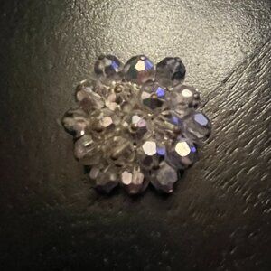Vintage Aurora Borealis Beaded Cluster Brooch